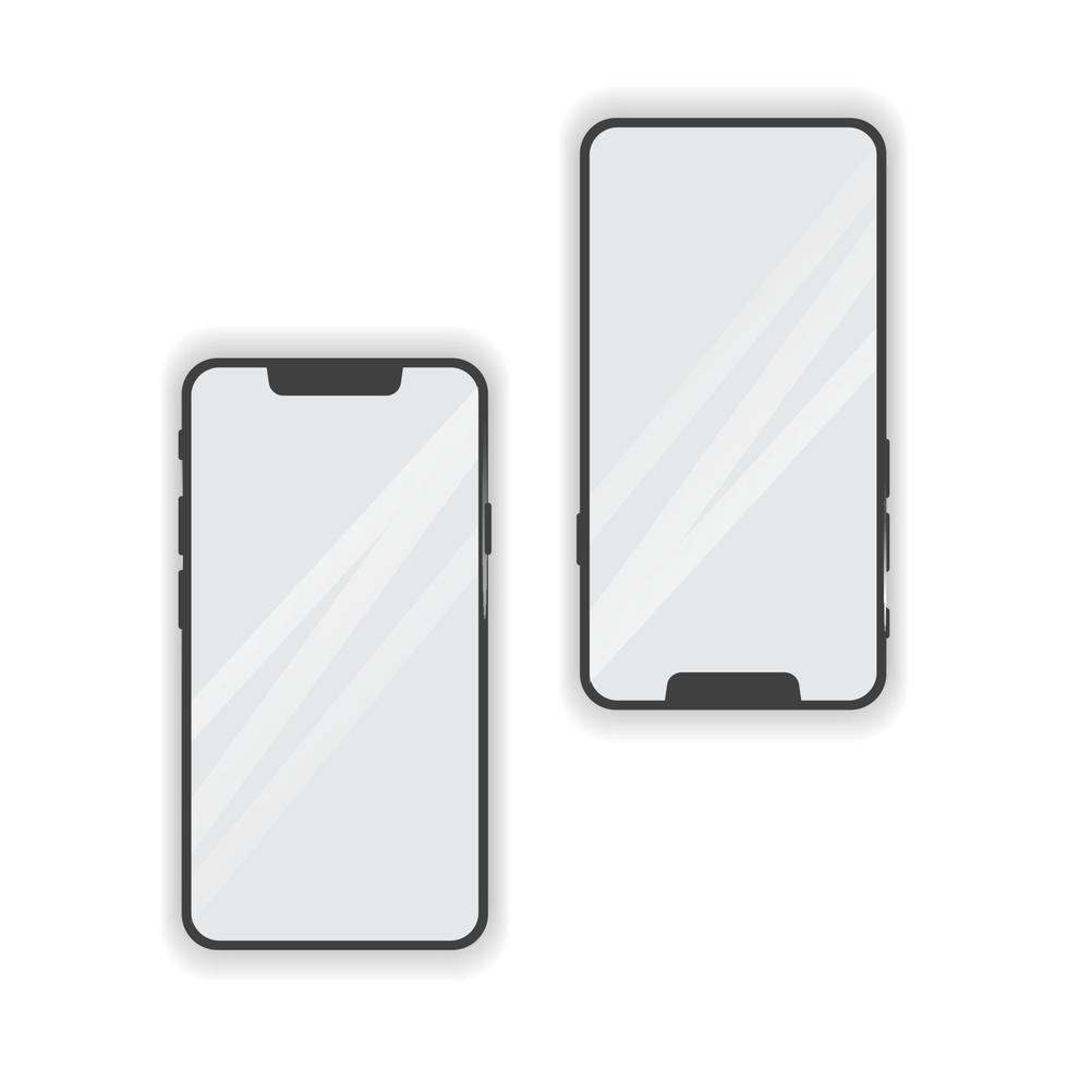 semplice smartphone per dispositivi mock-up di progettazione dell'interfaccia utente vettore