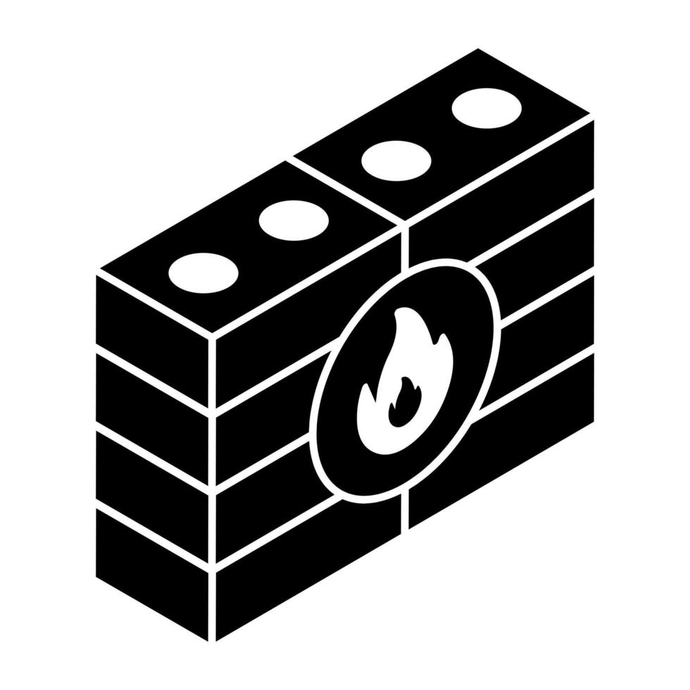 un modificabile design icona di firewall vettore