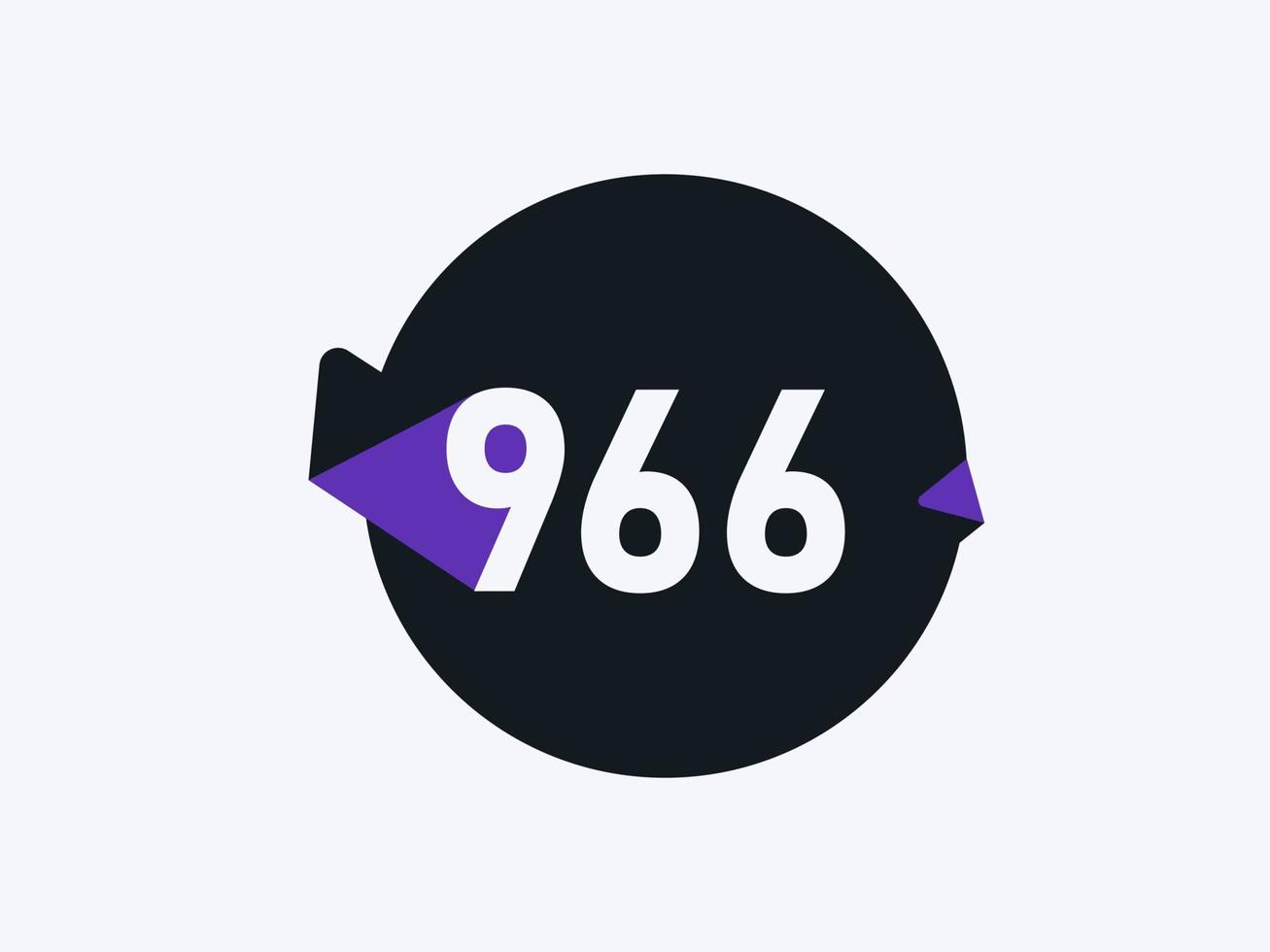 966 numero logo icona design vettore Immagine. numero logo icona design vettore Immagine