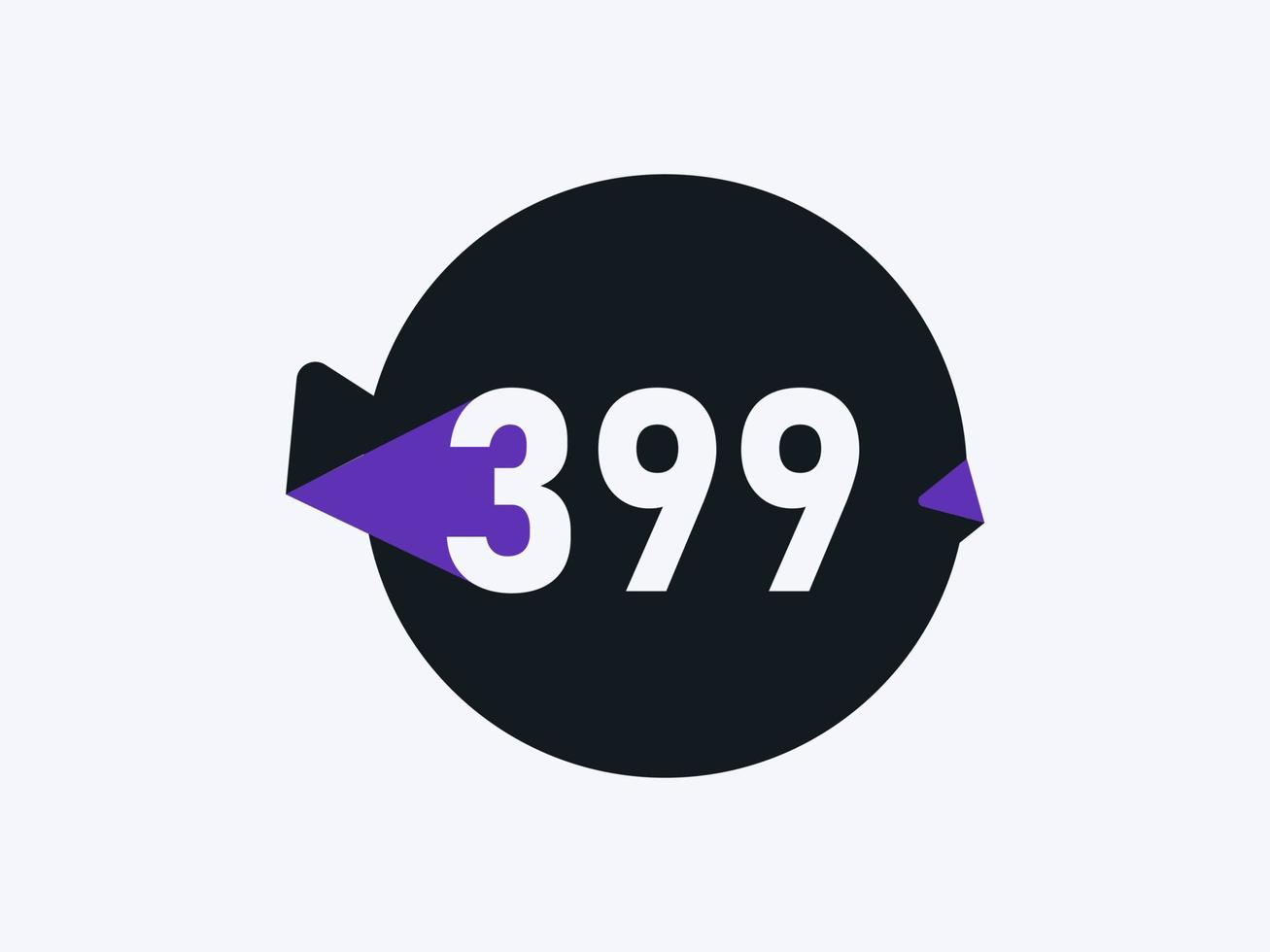 399 numero logo icona design vettore Immagine. numero logo icona design vettore Immagine