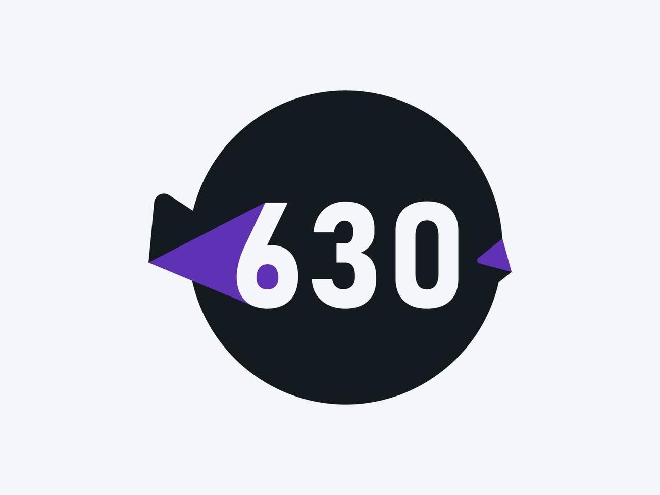 630 numero logo icona design vettore Immagine. numero logo icona design vettore Immagine