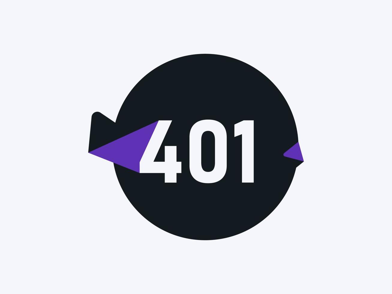 401 numero logo icona design vettore Immagine. numero logo icona design vettore Immagine