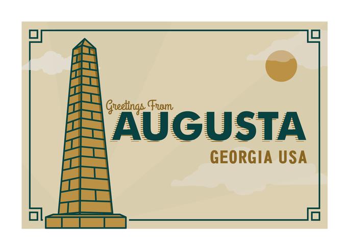 augusta illustrazione cartolina georgia vettore