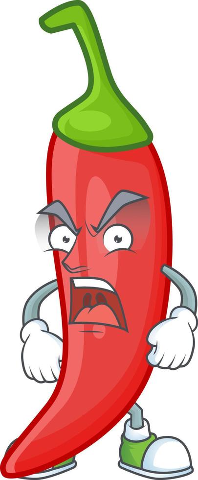 personaggio dei cartoni animati di peperoncino rosso vettore