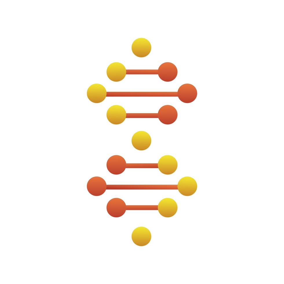 molecola di DNA struttura icona isolata vettore