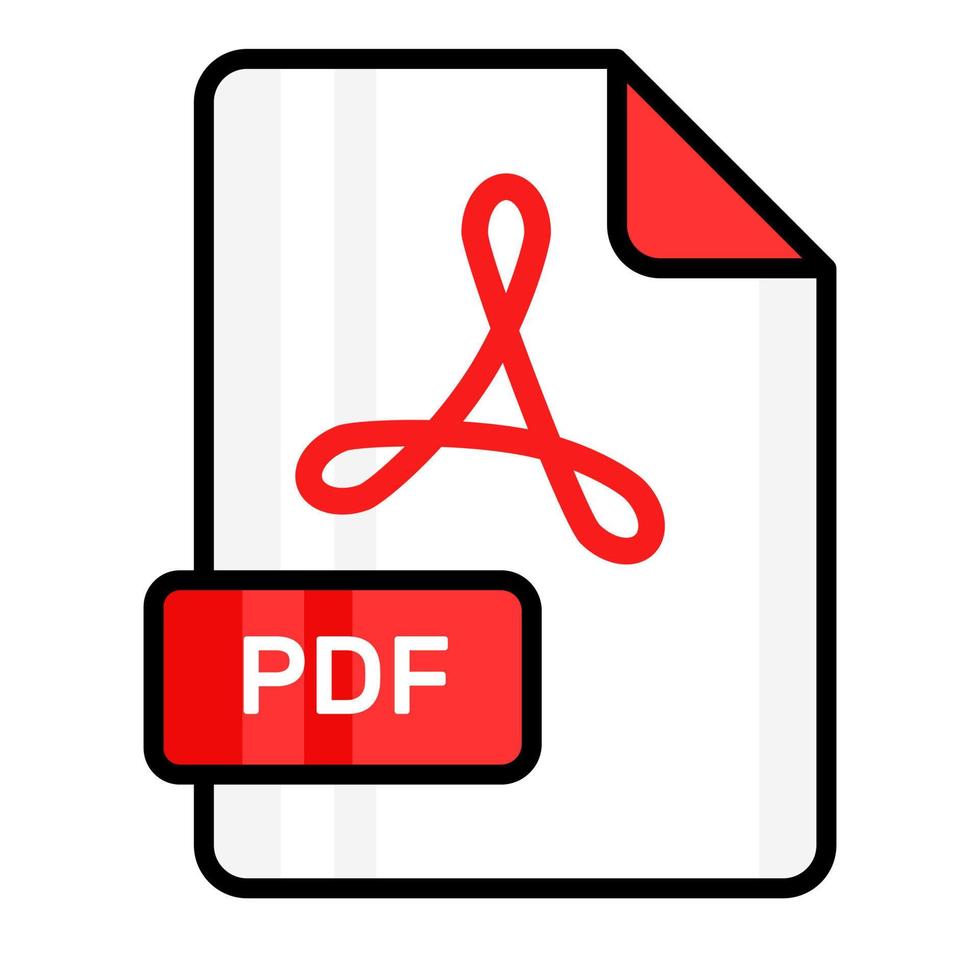 un sorprendente vettore icona di PDF file, modificabile design