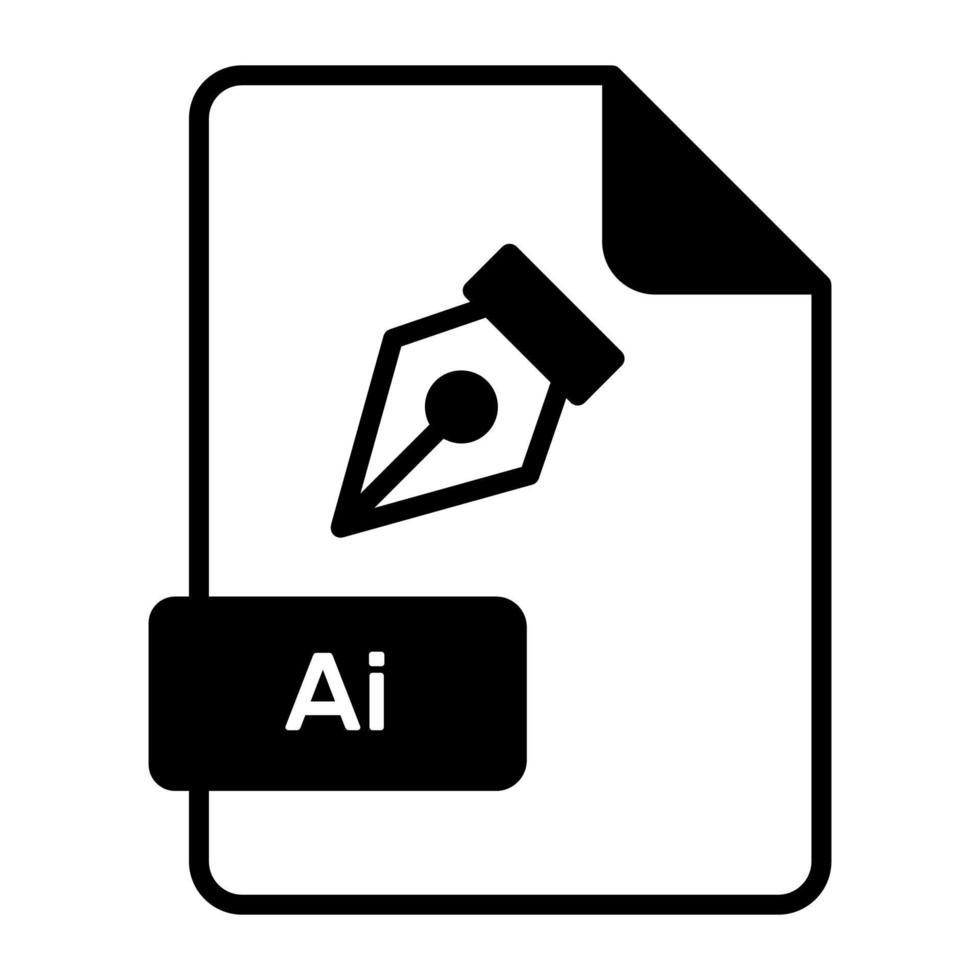 un sorprendente vettore icona di ai file, modificabile design