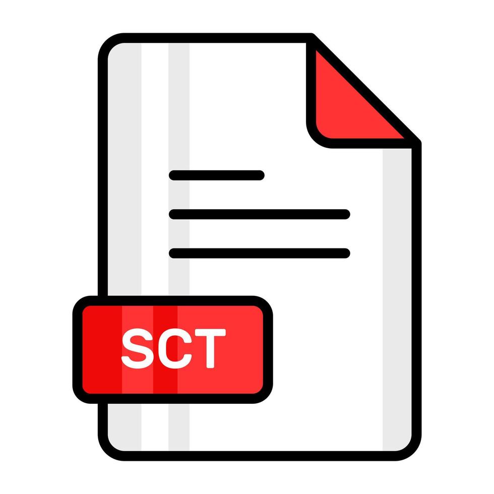 un sorprendente vettore icona di sct file, modificabile design