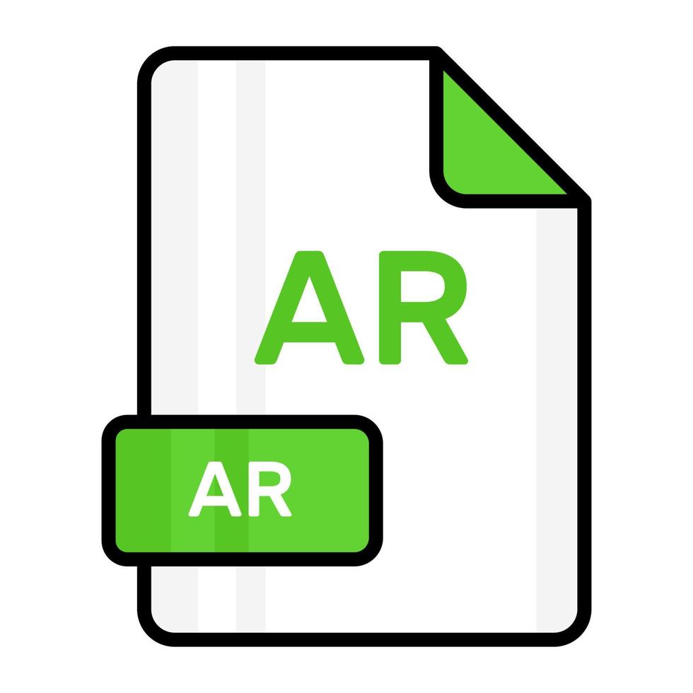 un sorprendente vettore icona di ar file, modificabile design