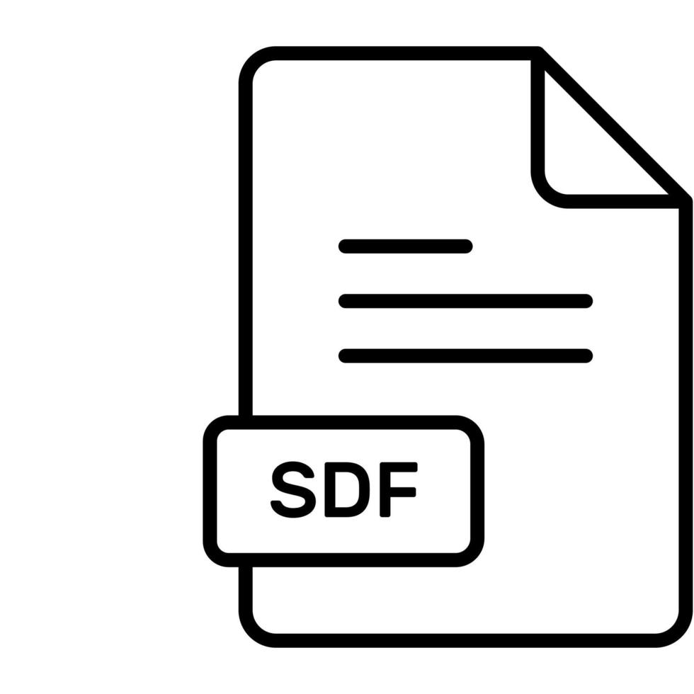 un sorprendente vettore icona di sdf file, modificabile design