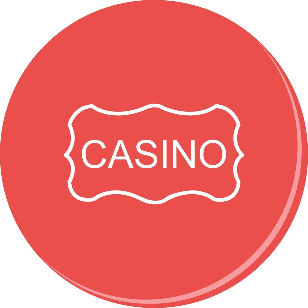 casinò cartello vettore icona