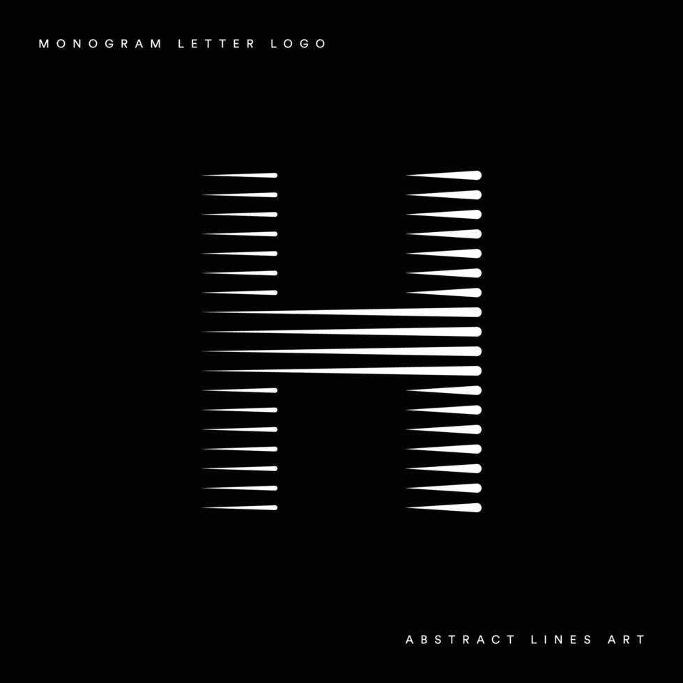 lettera h astratto moderno Linee arte monogramma logo vettore