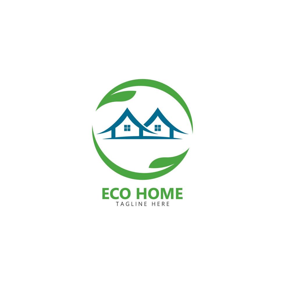 eco casa logo vettore icona illustrazione