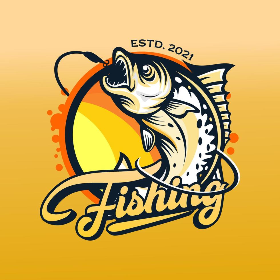 pesca torneo Vintage ▾ logo vettore