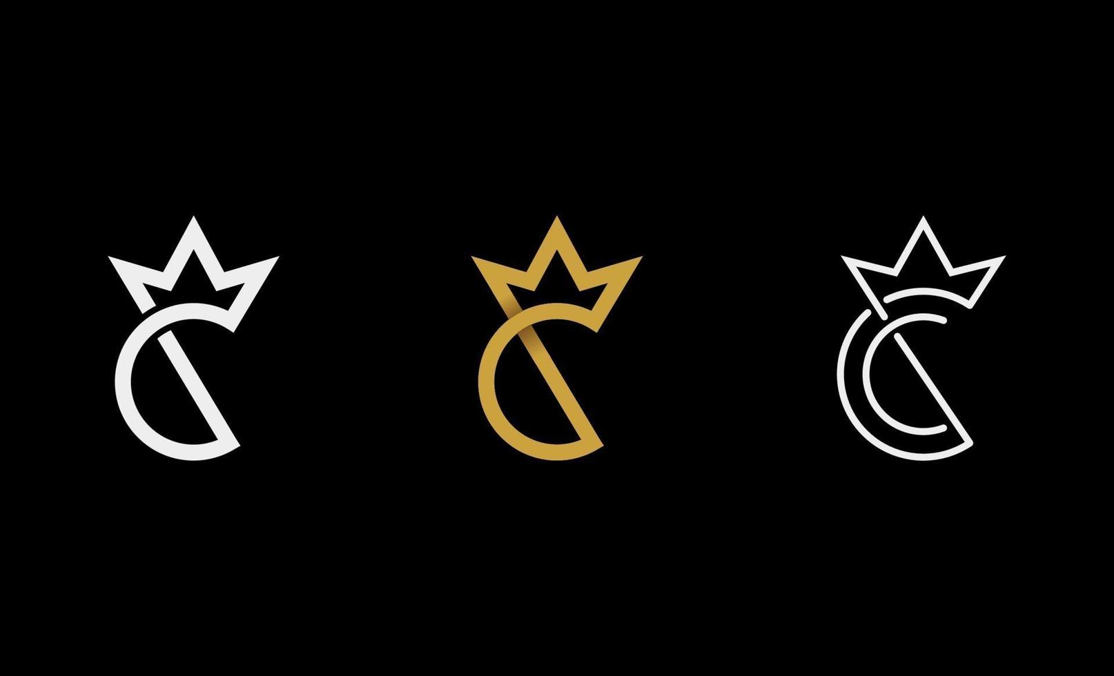 c re royal logo design illustrazione vettoriale
