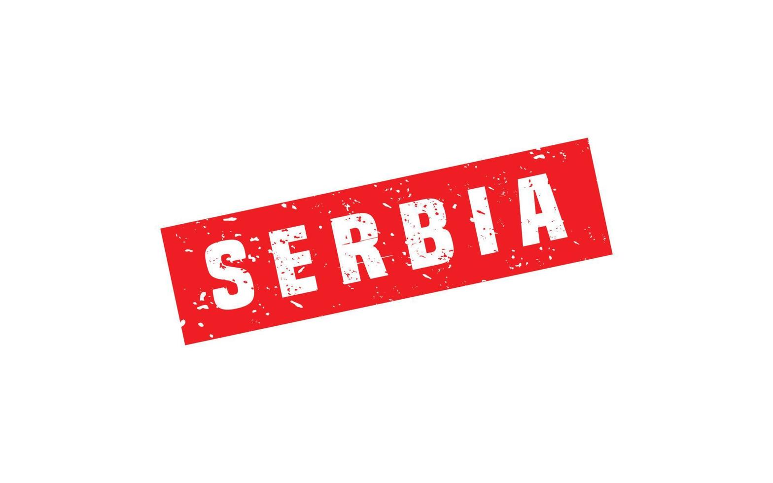 Serbia francobollo gomma da cancellare con grunge stile su bianca sfondo vettore