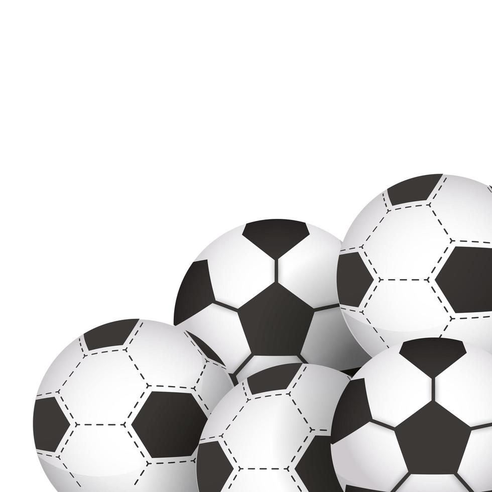 icone di attrezzature palloni da calcio vettore