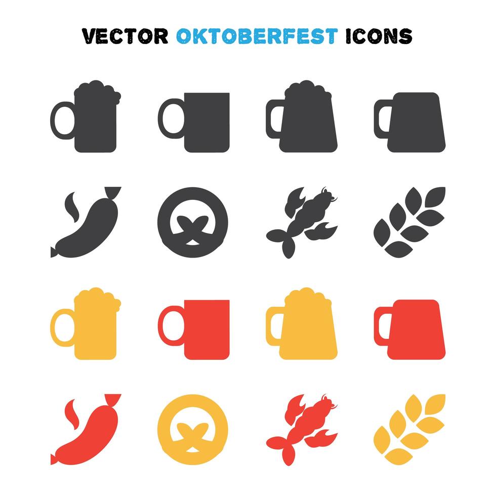 set di icone più oktoberfest vettore