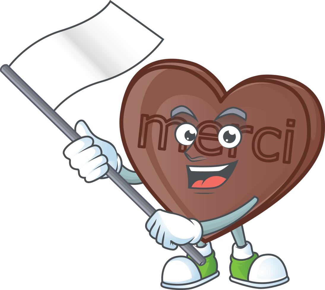 uno mordere amore cioccolato cartone animato personaggio stile vettore