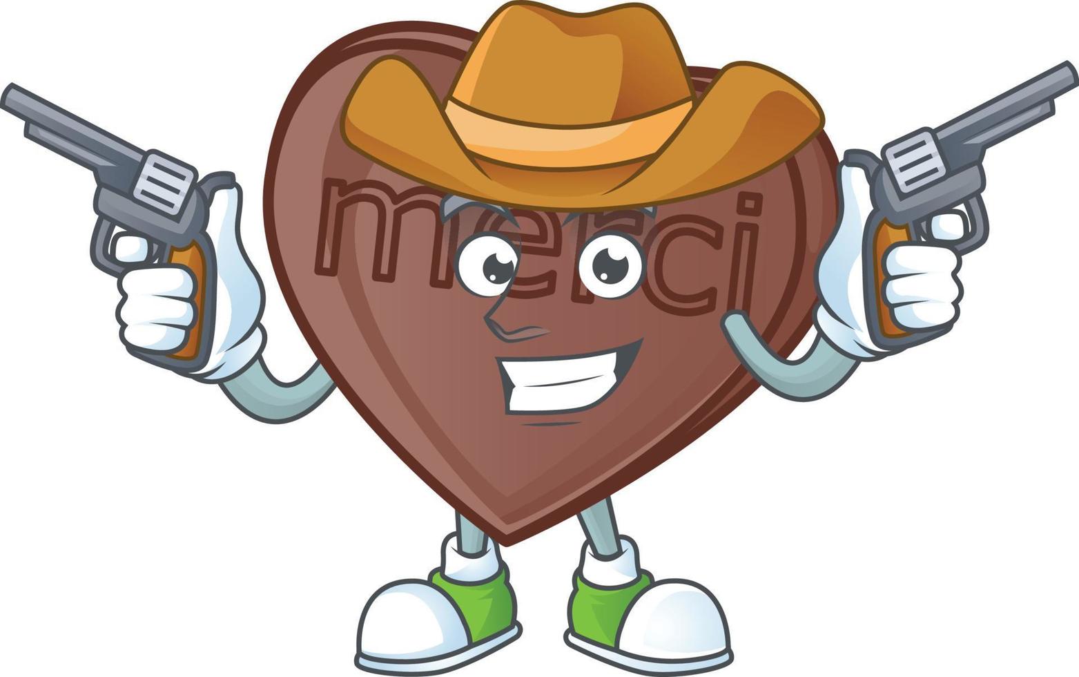 uno mordere amore cioccolato cartone animato personaggio stile vettore