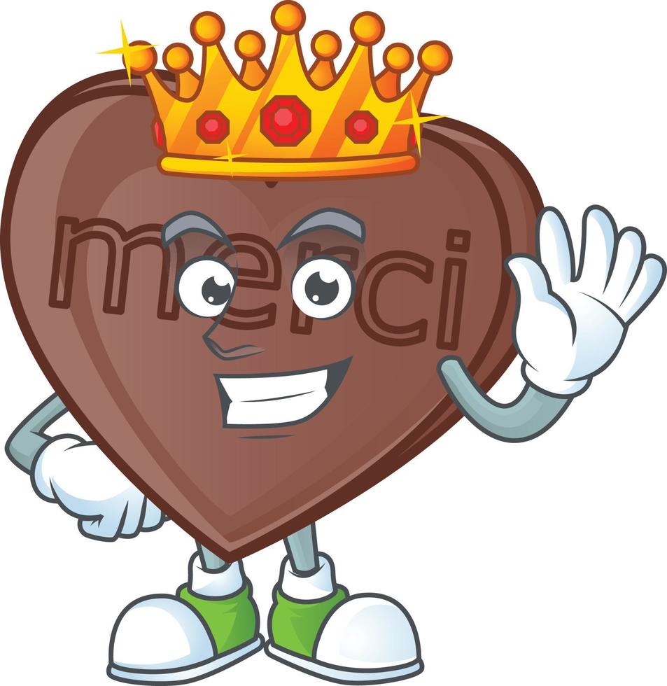 uno mordere amore cioccolato cartone animato personaggio stile vettore