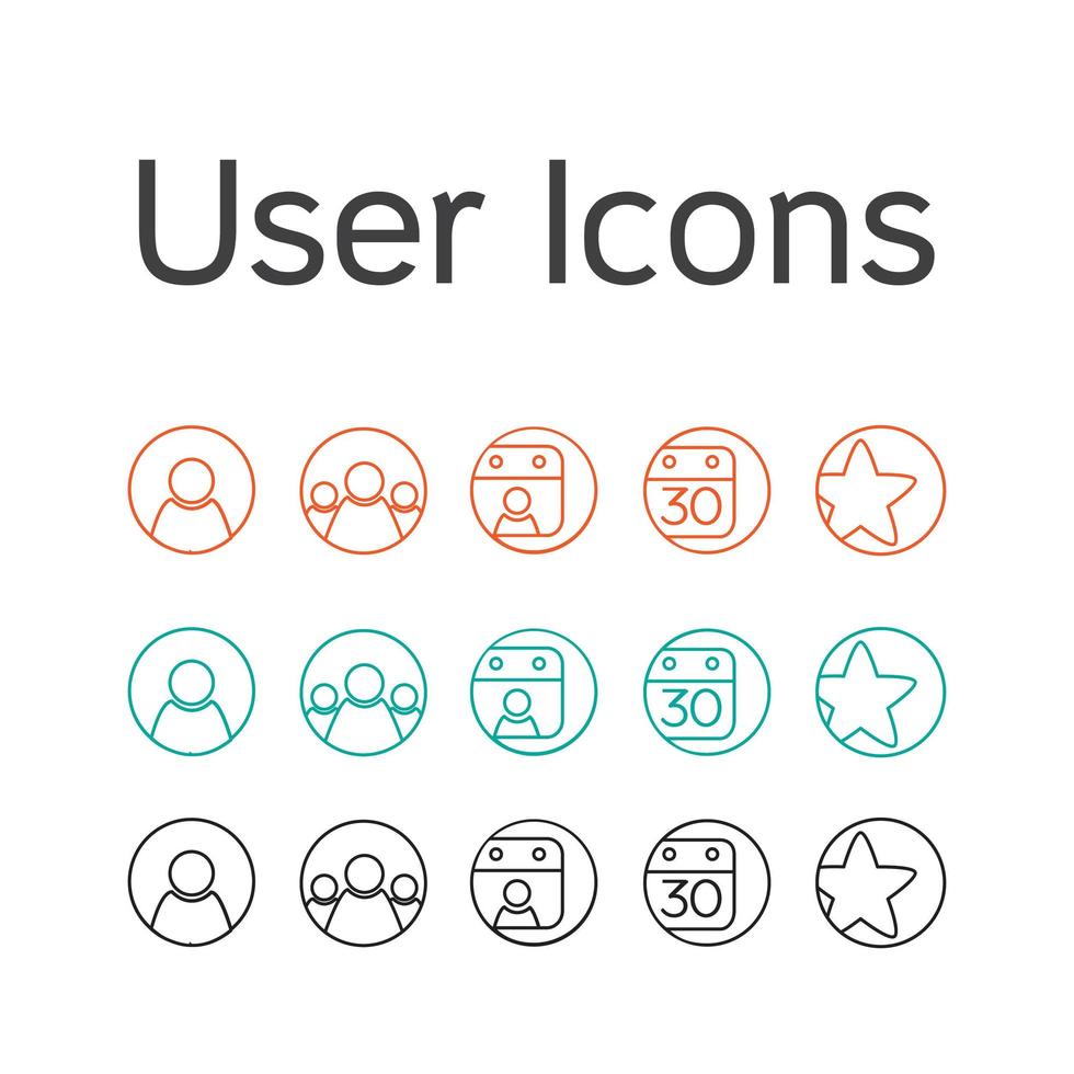 icone utente vettoriali