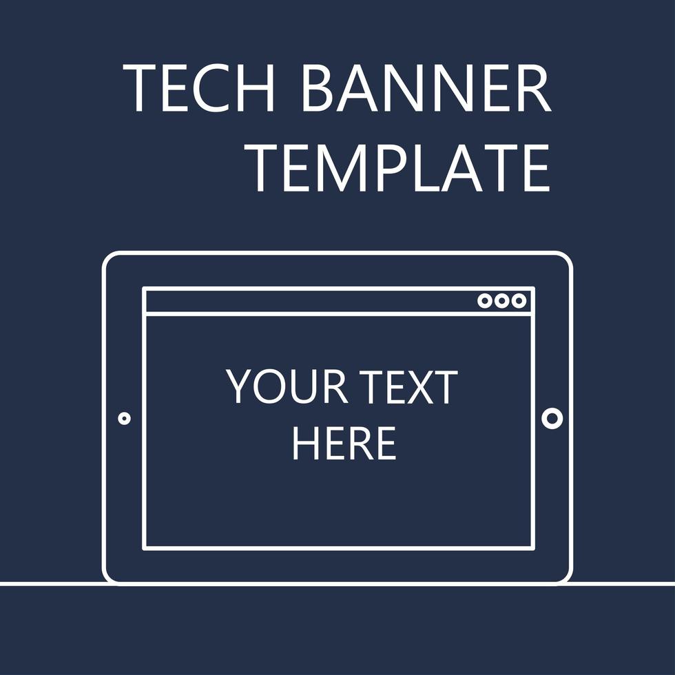 banner web con tablet vettore