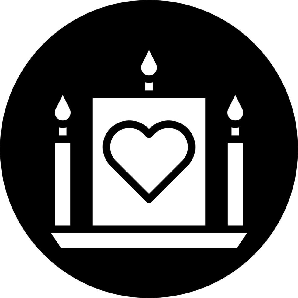 candela icona solido bianca stile San Valentino illustrazione vettore elemento e simbolo Perfetto.