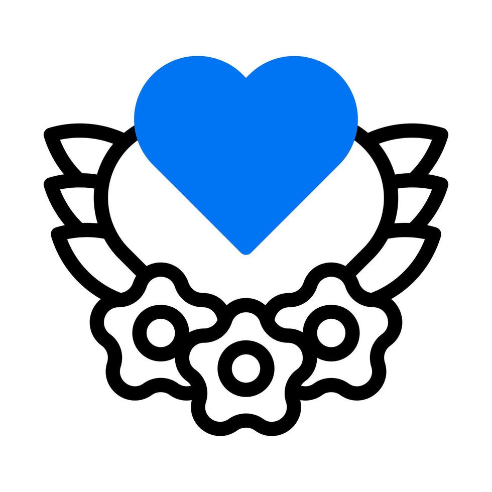 cuore icona duotone blu stile San Valentino illustrazione vettore elemento e simbolo Perfetto.