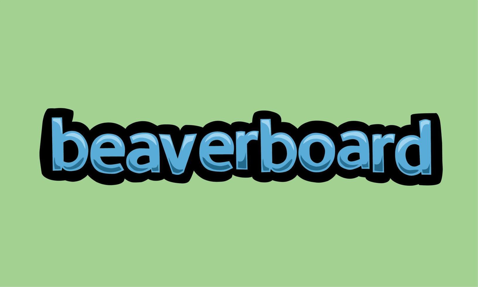 beaverboard scrittura vettore design su un' verde sfondo