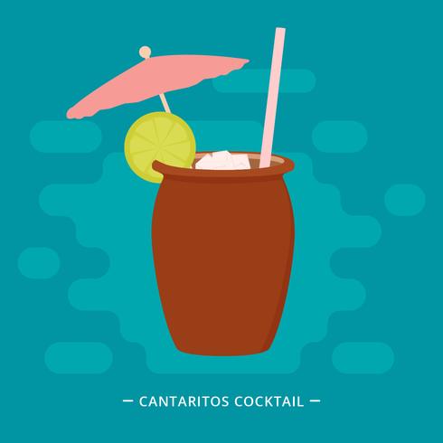 Illustrazione di vettore del cocktail dei cantaritos