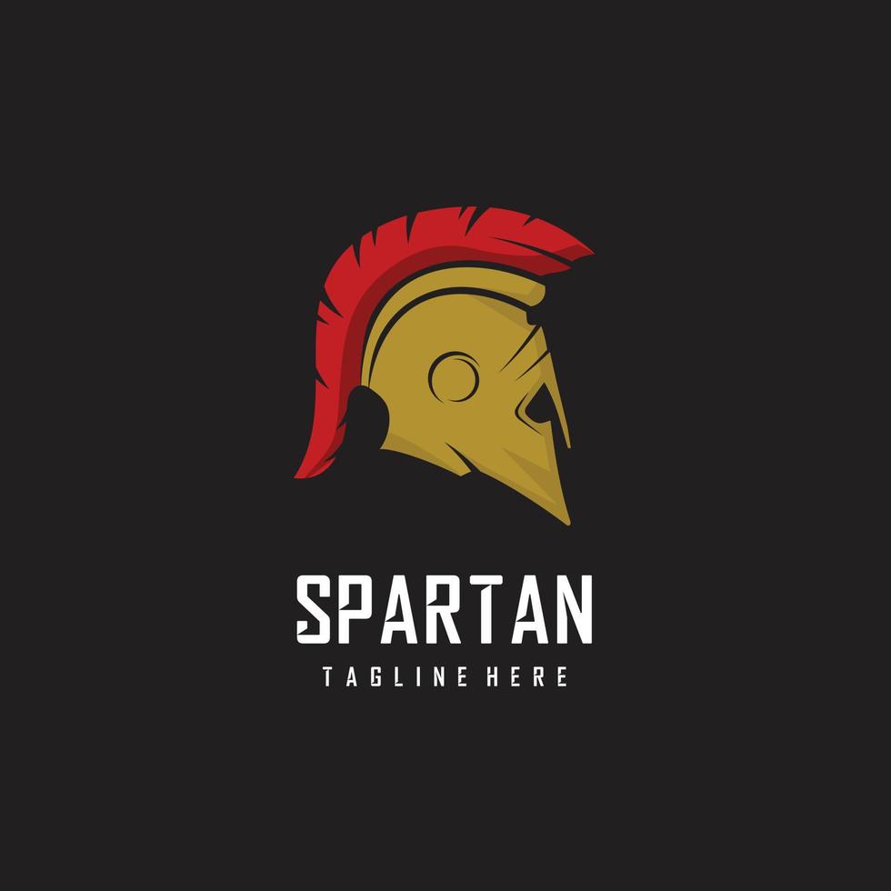 spartano guerriero simbolo oro logo design icona vettore design