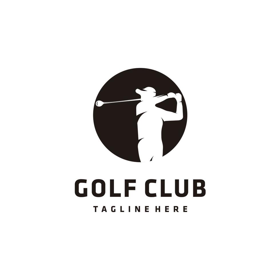 golf sport club cerchio logo design ispirazione vettore