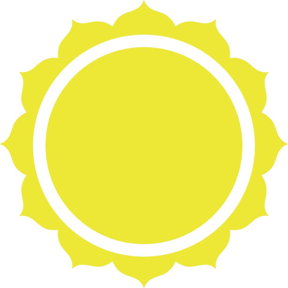 illustrazione di il sole nel giallo. vettore