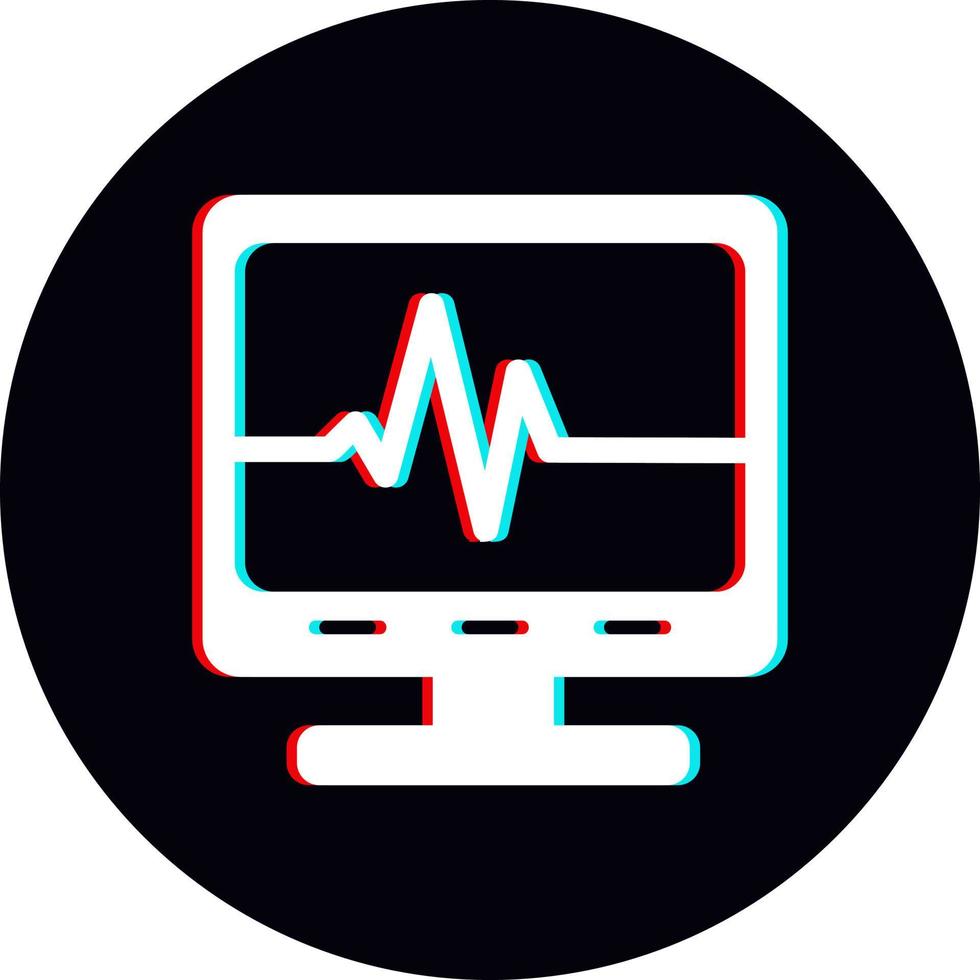 ecg lettura vettore icona