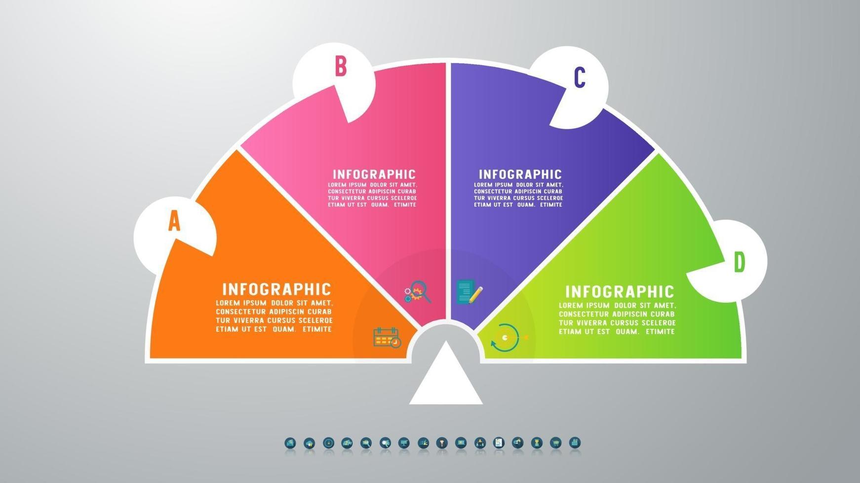 elementi del grafico infographic del modello di affari di progettazione di progettazione vettore