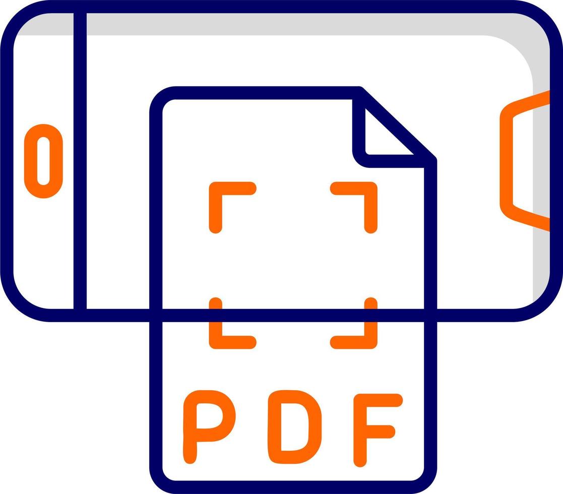 smartphone PDF vettore icona
