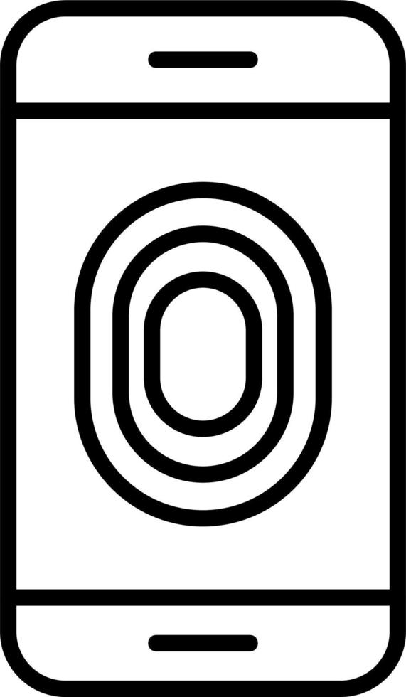 sbloccato impronta digitale vettore icona