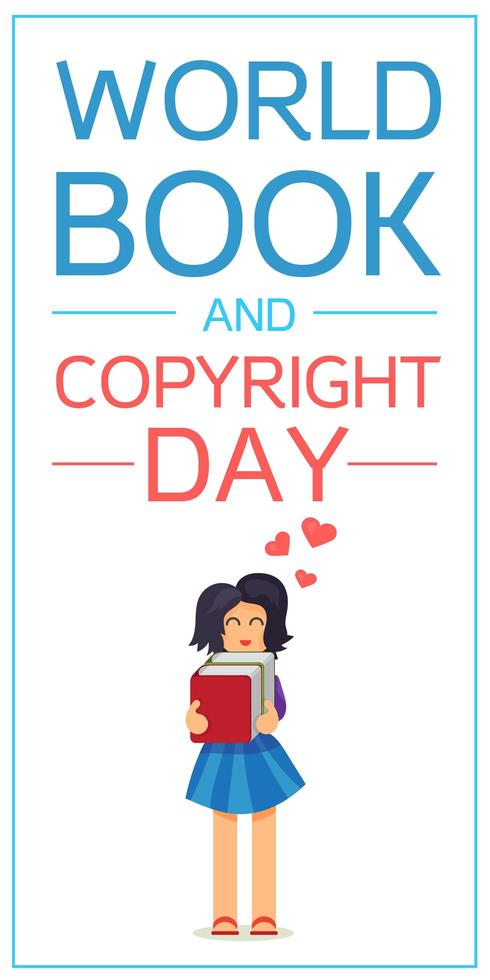 Giornata mondiale del libro e del copyright vettore