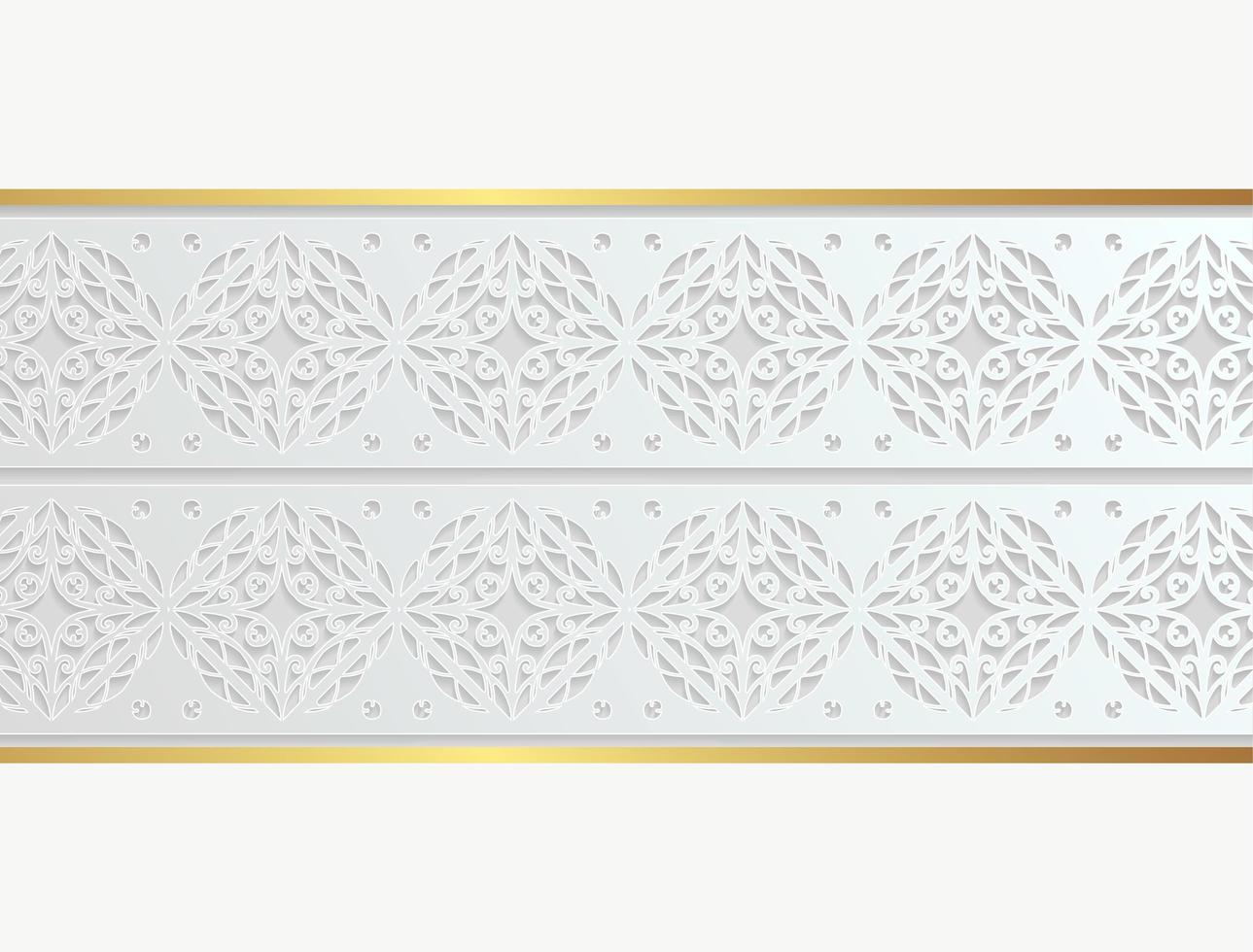 design elegante bordo ornamentale bianco vettore