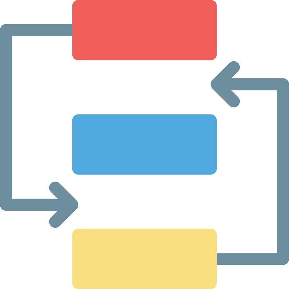 illustrazione vettoriale del diagramma di flusso su uno sfondo simboli di qualità premium. icone vettoriali per il concetto e la progettazione grafica.