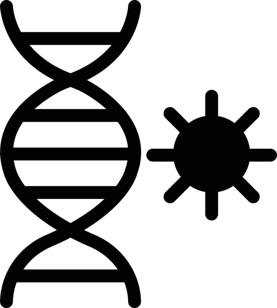 illustrazione vettoriale del dna su uno sfondo. simboli di qualità premium. icone vettoriali per il concetto e la progettazione grafica.