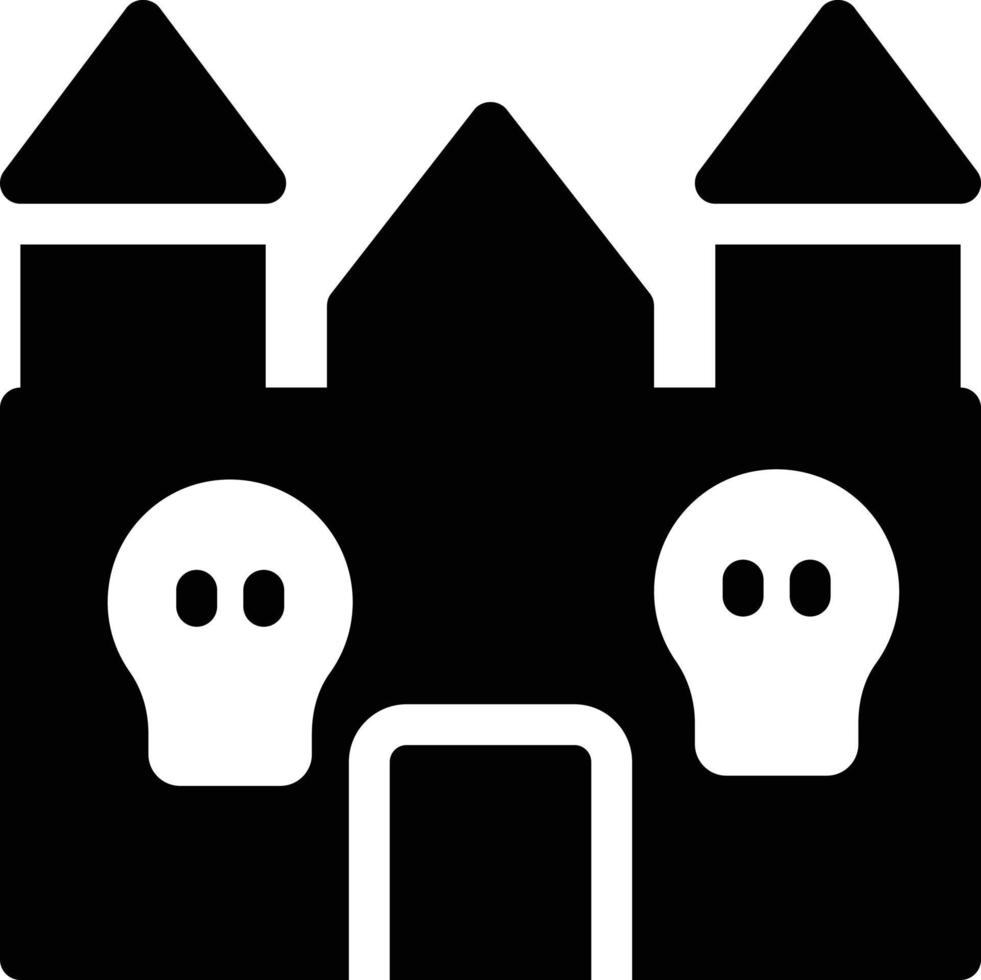 illustrazione vettoriale del castello dell'orrore su uno sfondo. simboli di qualità premium. icone vettoriali per il concetto e la progettazione grafica.