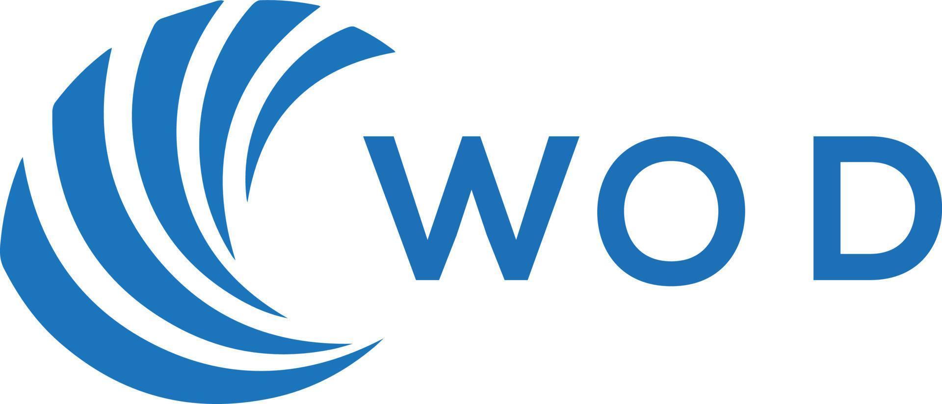 wod lettera logo design su bianca sfondo. wod creativo cerchio lettera logo concetto. wod lettera design. vettore