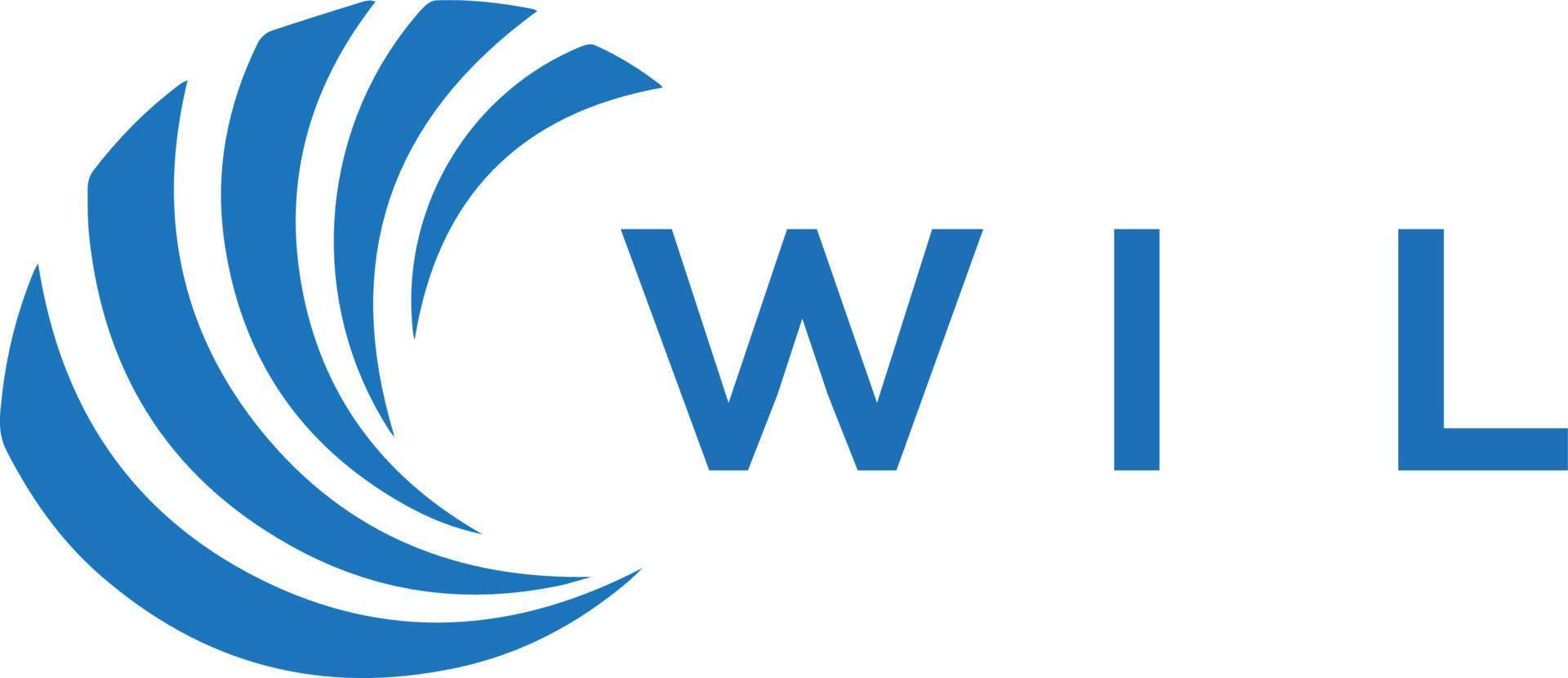 wil lettera logo design su bianca sfondo. wil creativo cerchio lettera logo concetto. wil lettera design. vettore