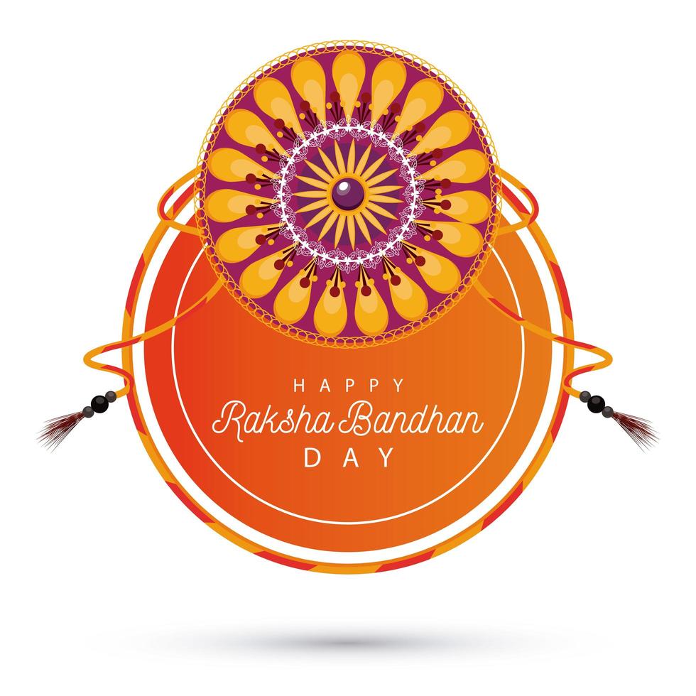 india raksha bandhan decorazione floreale vettore