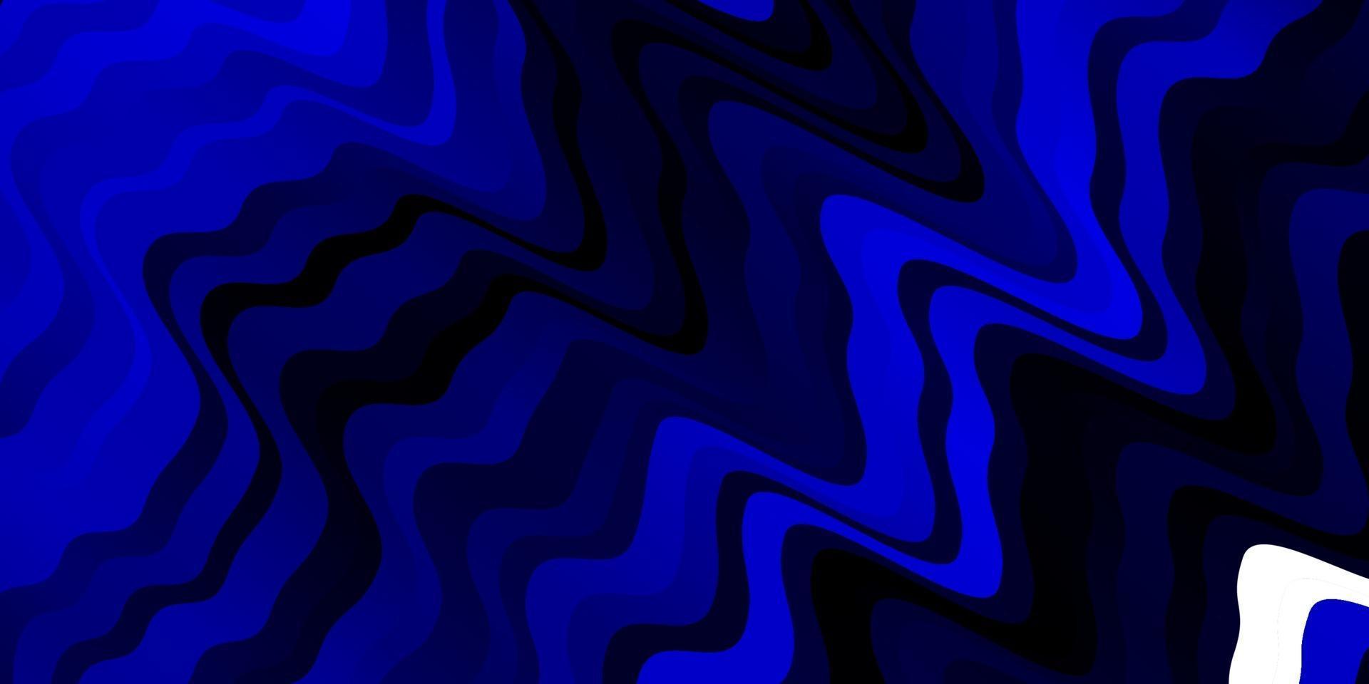 sfondo vettoriale blu scuro con linee curve.
