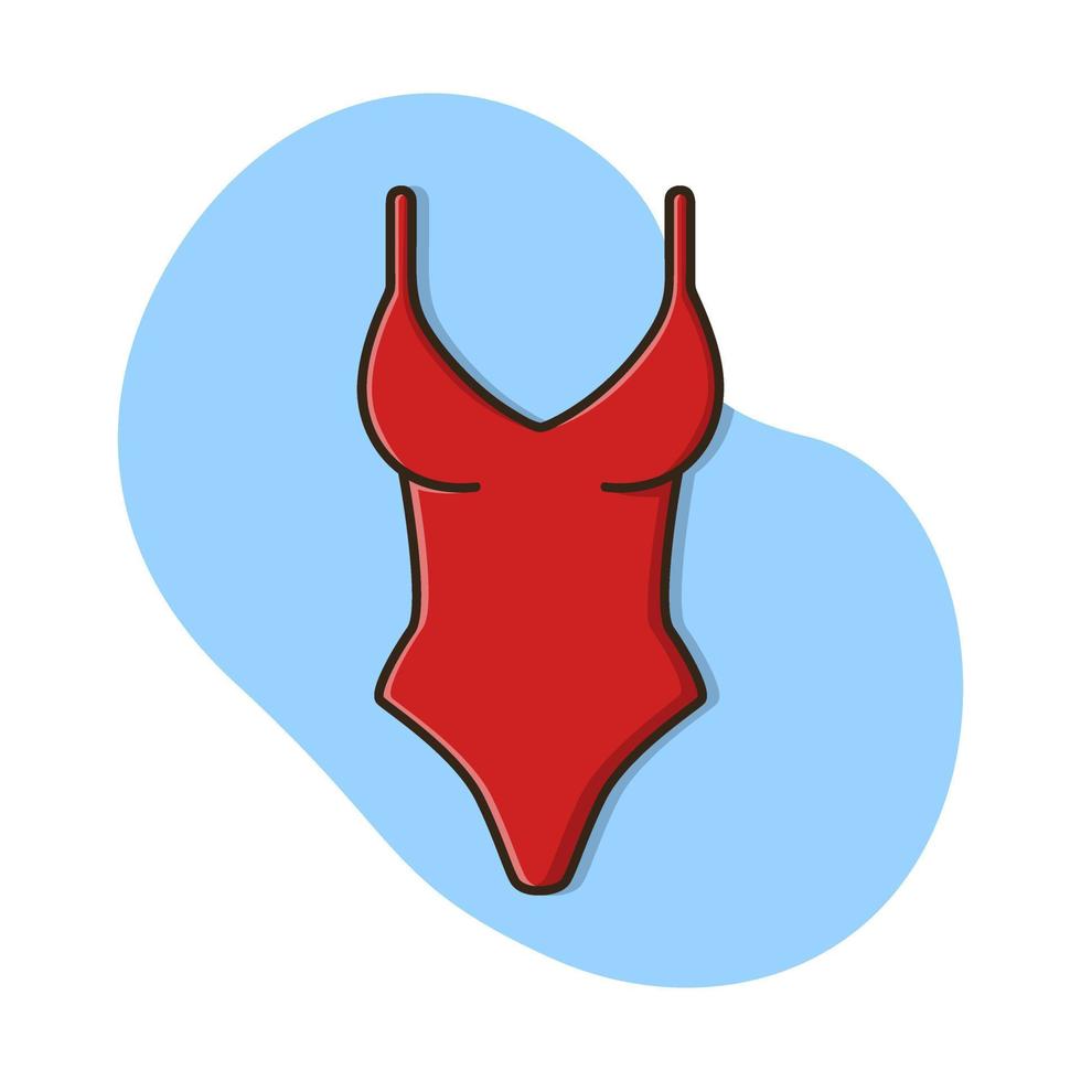 costume da bagno femmina icona vettore design illustrazione
