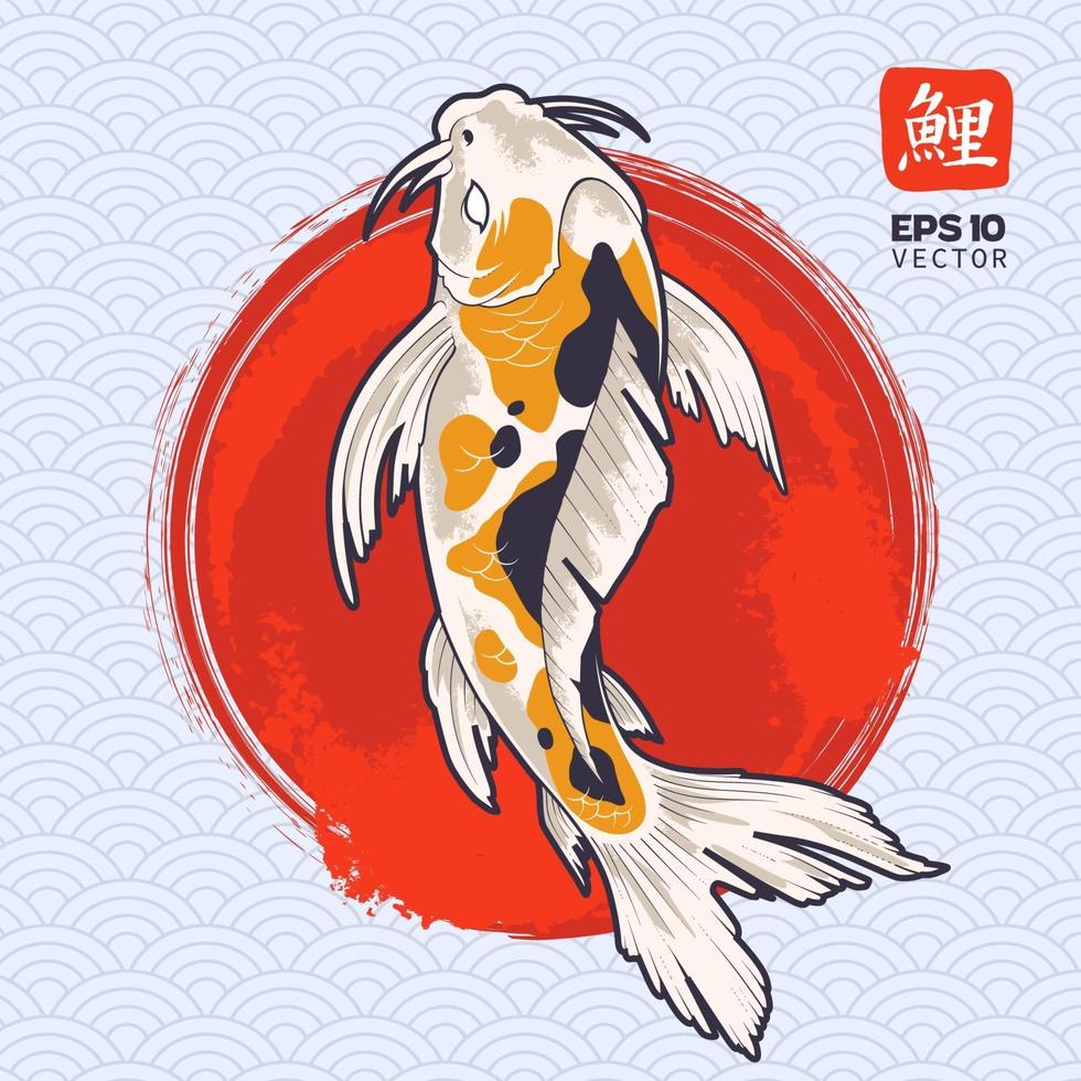 arte vettoriale di pesce koi