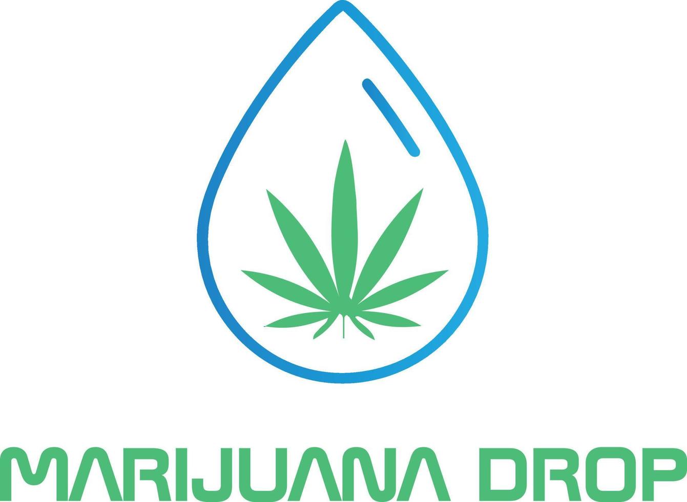 marijuana far cadere vettore logo